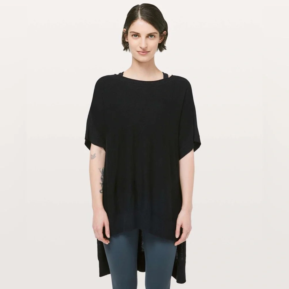 Lululemon Be At Ease Poncho in Black
